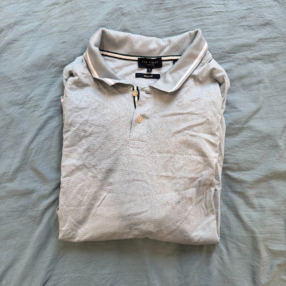 Ted Baker London Pastel Blue Mens Polo